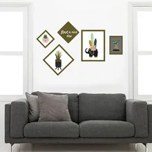 Sk7118 растительная рамка декоративная наклейка Входная диван ресторан спальня барная стойка ТВ фон Наклейка на стену s