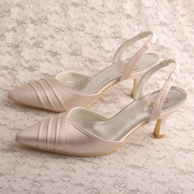 Slingback Nude Color Pointed Toe Womens 