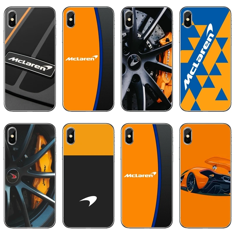 Чехол для телефона с логотипом racing Mclaren мягкий силиконовый чехол iPhone 8 7 6 6S Plus 11 Pro XS