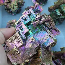 1 шт. Радужный Титан висмут образец минеральный драгоценный камень кристаллический кварц Декор садовые украшения