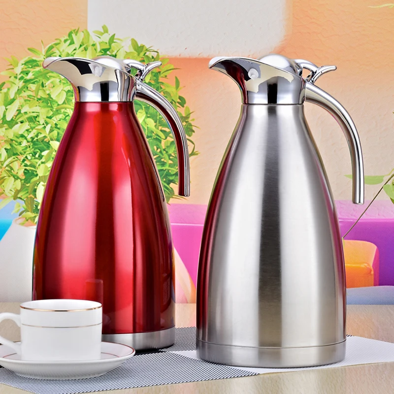 Double Layer Stainless Steel Hot Water Thermoses Pot Large Capacity Leak-proof Travel Vacuum Flask Kettle Milk Tea Thermal Jug