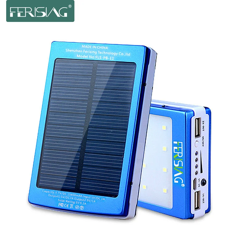 (100% Capacity) Power Bank Solar Panel 15600mAh Powerbank Dual USB Battery Portable LED Light Charger External Battery Pack (100% Capacity) Power Bank Solar Panel 15600mAh Powerbank Dual USB Battery Portable LED Light Charger External Battery Pack