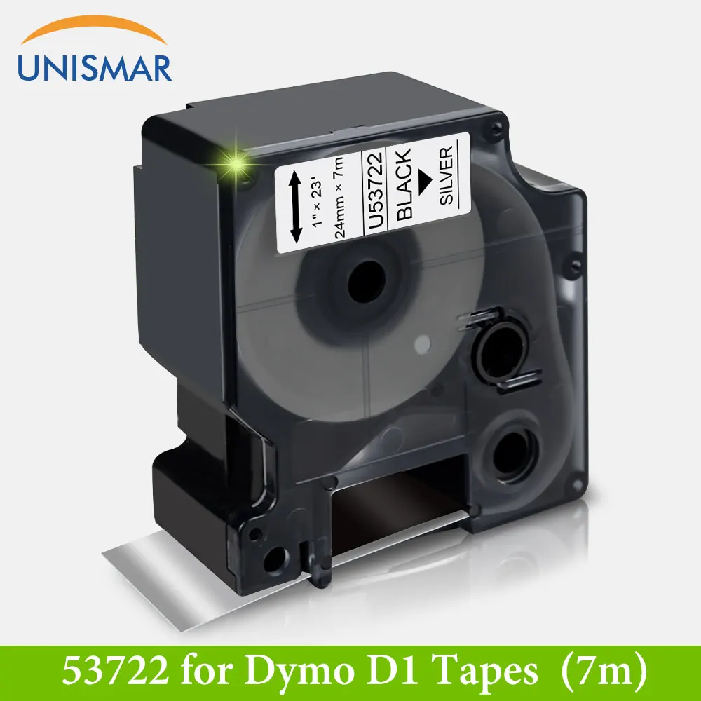 1PK Black on Blue Tape Label Compatible for DYMO 53716 D1 24mm 7M 1" X 23' 1PK Black on Blue Tape Label Compatible for DYMO 53716 D1 24mm 7M 1" X 23'