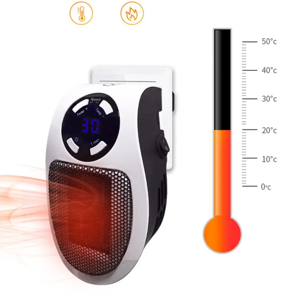 Светильник простой в использовании просто подключите его к розетке портативный Электрический Обогреватель Вентилятор грелка воздуха настенный светодиодный обогреватель