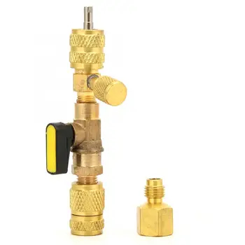 

AC Valve Core Remover R12 R22 R410A Cooling System Quick Valve Disassembly Tool for 1/4in Valve Core Remover