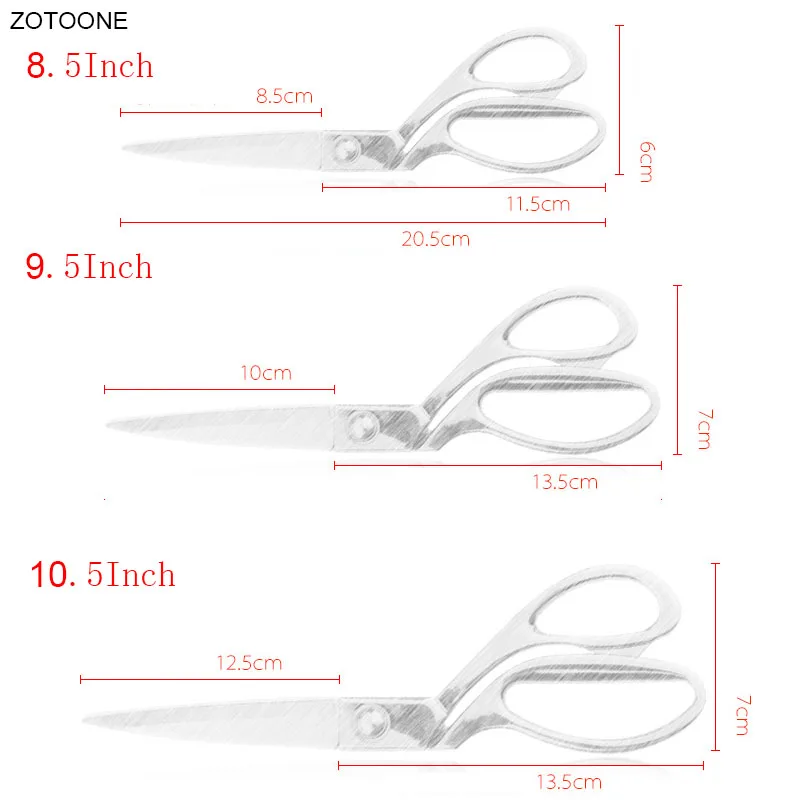 Портновские ножницы 8,5/9,5/10,5 дюймов Нержавеющая сталь одежды ножницы оцинкованный сплав ручка кожаные брюки нить ножницы г