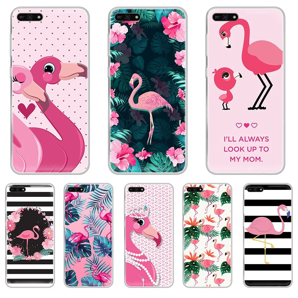 Красный Фламинго красивый ТПУ водонепроницаемый бампер Прозрачный чехол для