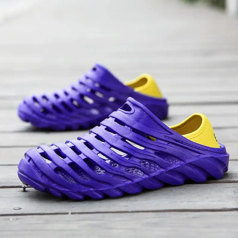Original Classic Clogs Garden Flip Flops Water Shoes Men Summer Beach Aqua Slipper Outdoor Swimming Sandals Bistro Graphic Shoes - Цвет: Синий