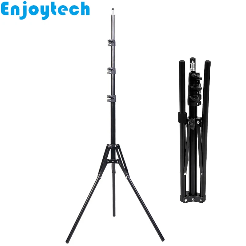  49cm-190cm Foldable Aluminum Stands Tripod with 1/4inch Screw for Camera LED Flash Lamp Photography