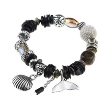 W023 BIGBING ювелирные изделия, Модный кулон в виде ракушки, браслет из бисера с кристаллами, женский браслет, модный браслет, модное ювелирное изделие