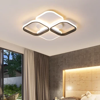 

Square Modern LED Ceiling Light for Bedroom Study Balcony kitchen lighting Black White Surface Mounted Ceiling Lamp Fixtures