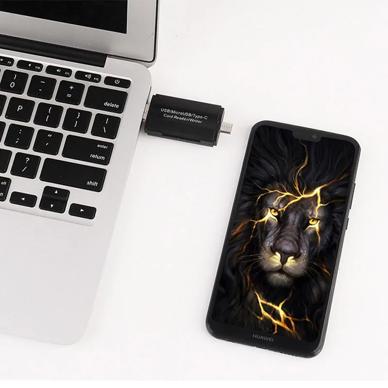 Type-C, Micro USB и USB 3 в 1 OTG Кардридер высокоскоростной USB2.0 Универсальный OTG TF/SD для Android Компьютерный удлинитель-переходник