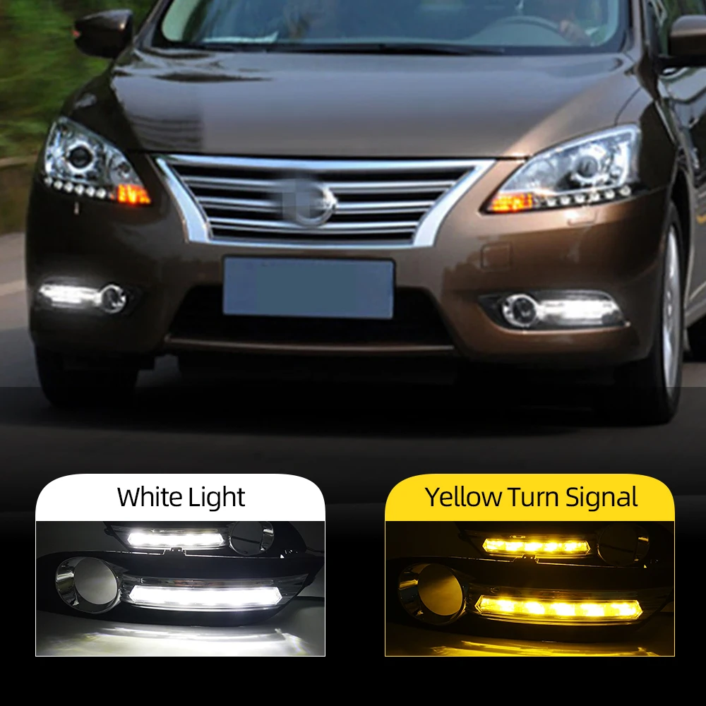 Автомобильная проблесковая 2 шт. для Nissan sentra Sylphy 2012 2013 2014 2015 светодиодный DRL