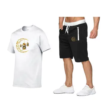 

The new men's casual outdoor jogging suits wholesale trade in Europe and America in spring and summer short-sleeved shorts