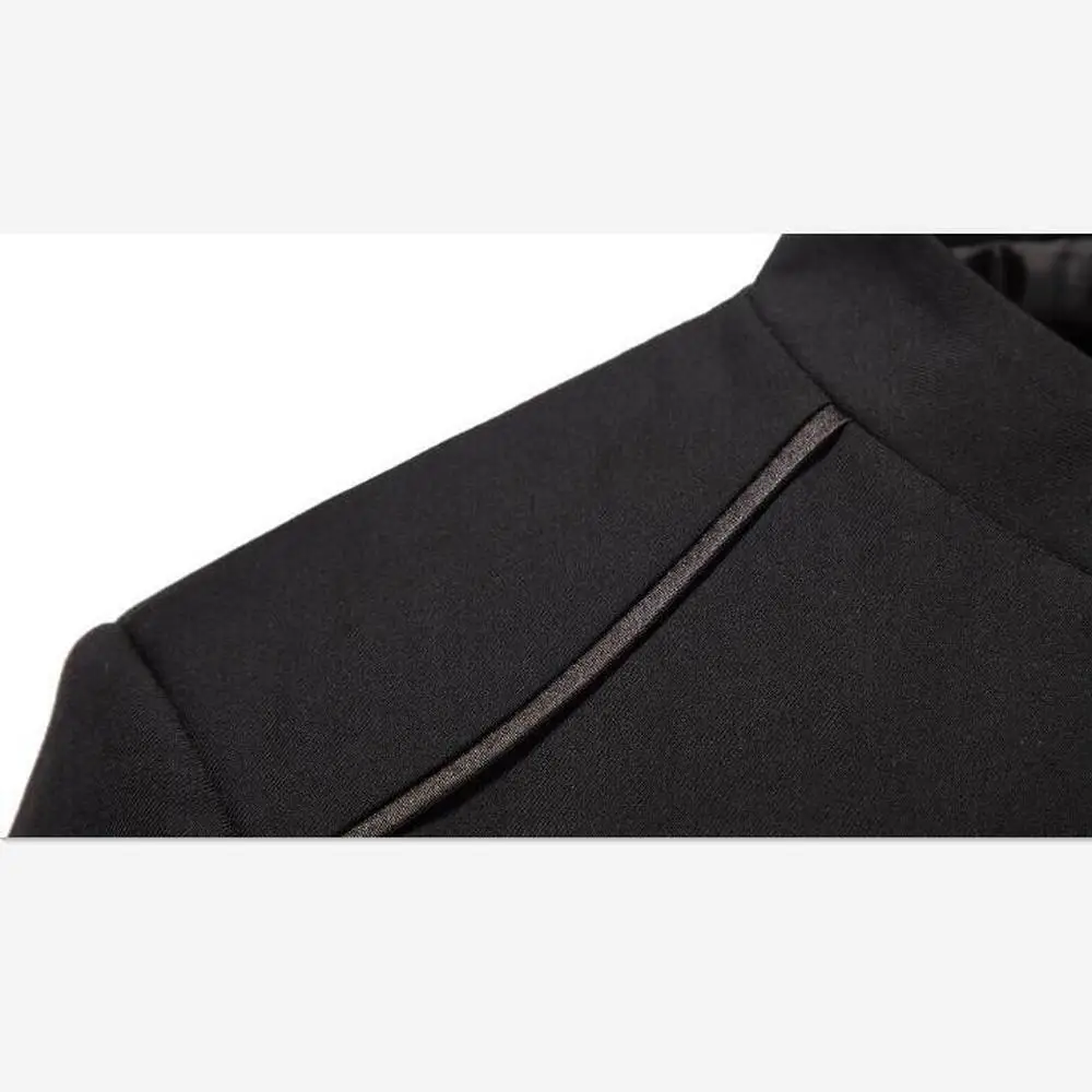 (Blazer+Pant+Vest) 2019 New Single Breasted Men Suits 3 pieces Set Chinese bridegroom Tuxedos Mandarin Collar Slim Wedding Suit