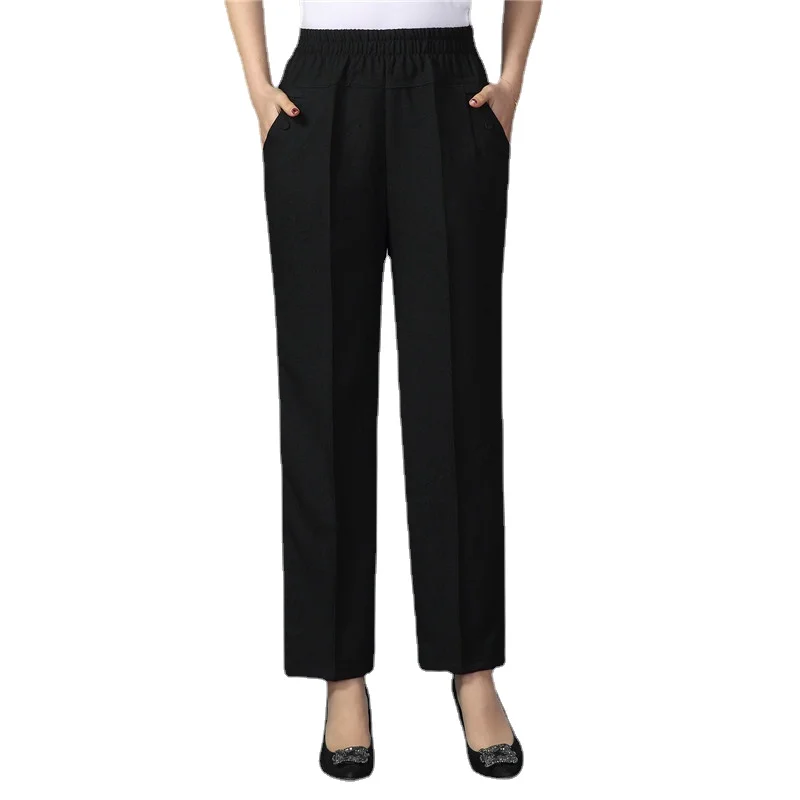 

Spring Autumn 4Women Pantalon Office Women Trousers XL Plus Size Cotton and Linen Elastic Waist Casual Pants