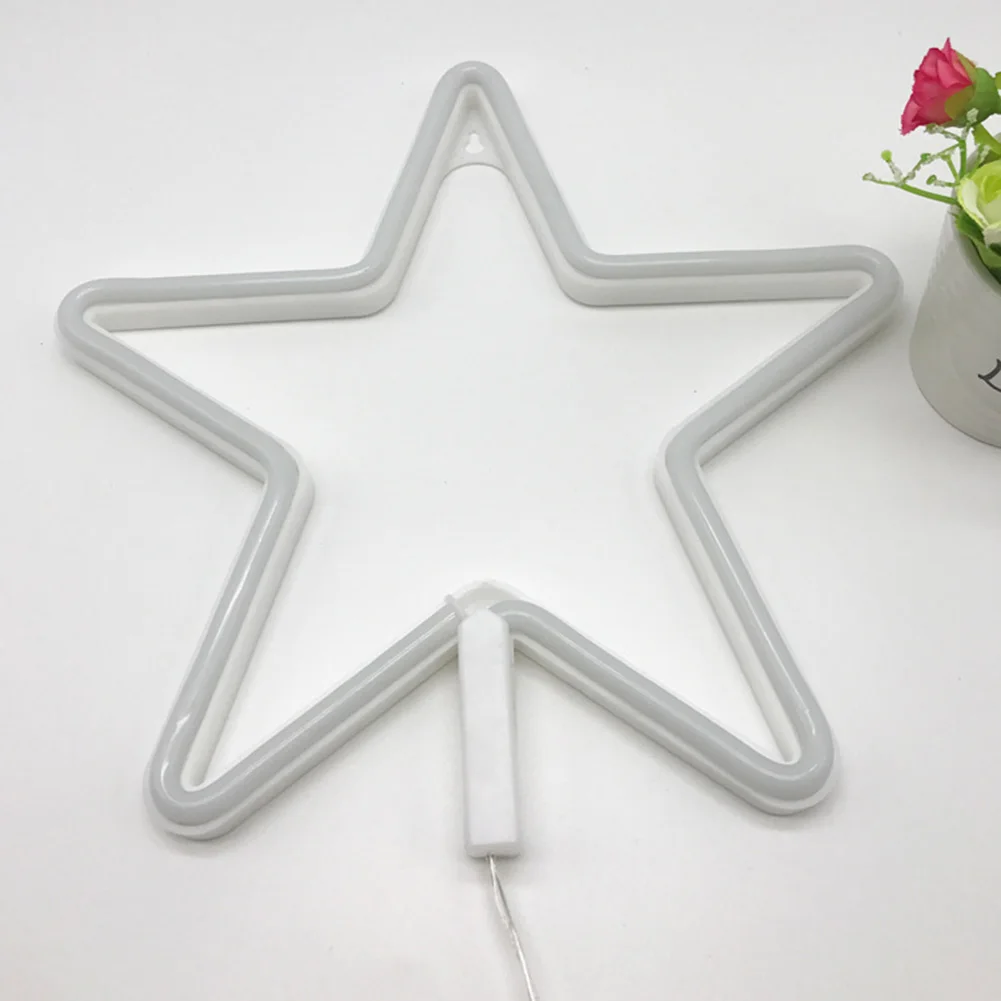 Led Neon Light Sign Holiday Xmas Party Wedding Decorations Kids Room Home Decor Pentagram Neon Lamp