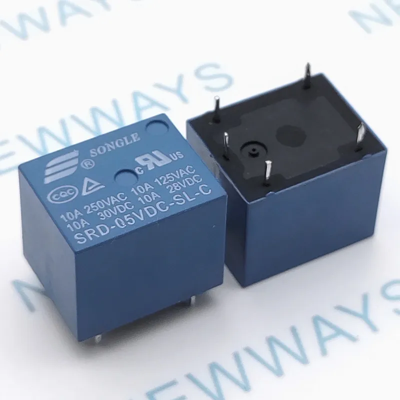 5 шт./лот Srd-05Vdc-Sl-C 5Vdc 10A Мощность реле Pcb Тип T73-5V футов новый и оригинальный |