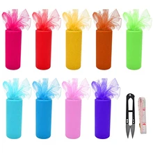 Акция, свадебное украшение, 15 см* 22 м, тюль, рулон, тюль, ткань, катушка, юбка-пачка, праздничный тюль, органза, рулон, поставки 5Z