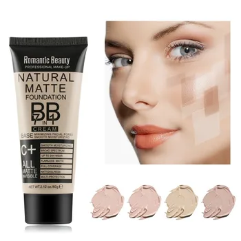 

Moisturizing Matte Foundation BB Cream Base Makeup Full Coverage Whitening Moisturizer For ALL Skin 24H Wear BB Cream Foundation