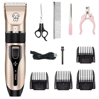 

Rechargeable Professional Pet Hair Trimmer Kit Dog Cat Electric Shaver Scissors Grooming Clippers Cutter Machine Accessories