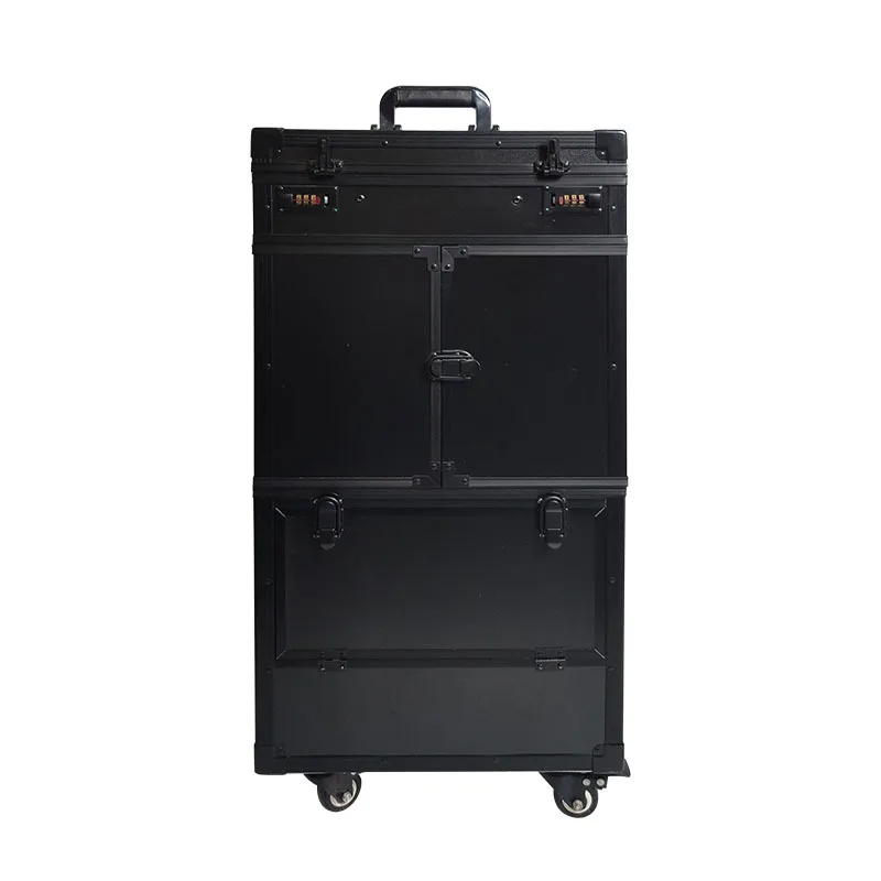 

Bar Beauty Hairdressing Box Large Capacity Cosmetics Case Aluminium Alloy Universal Wheel Manicure Hairdressing Toolbox Wholesal