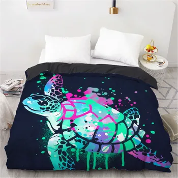 

3D Bedding Set 3 Piece Quilt Covers and Pillowcases Comforter Case Duvet Cover Sets Cartoon King Queen Full Size Bed Linen