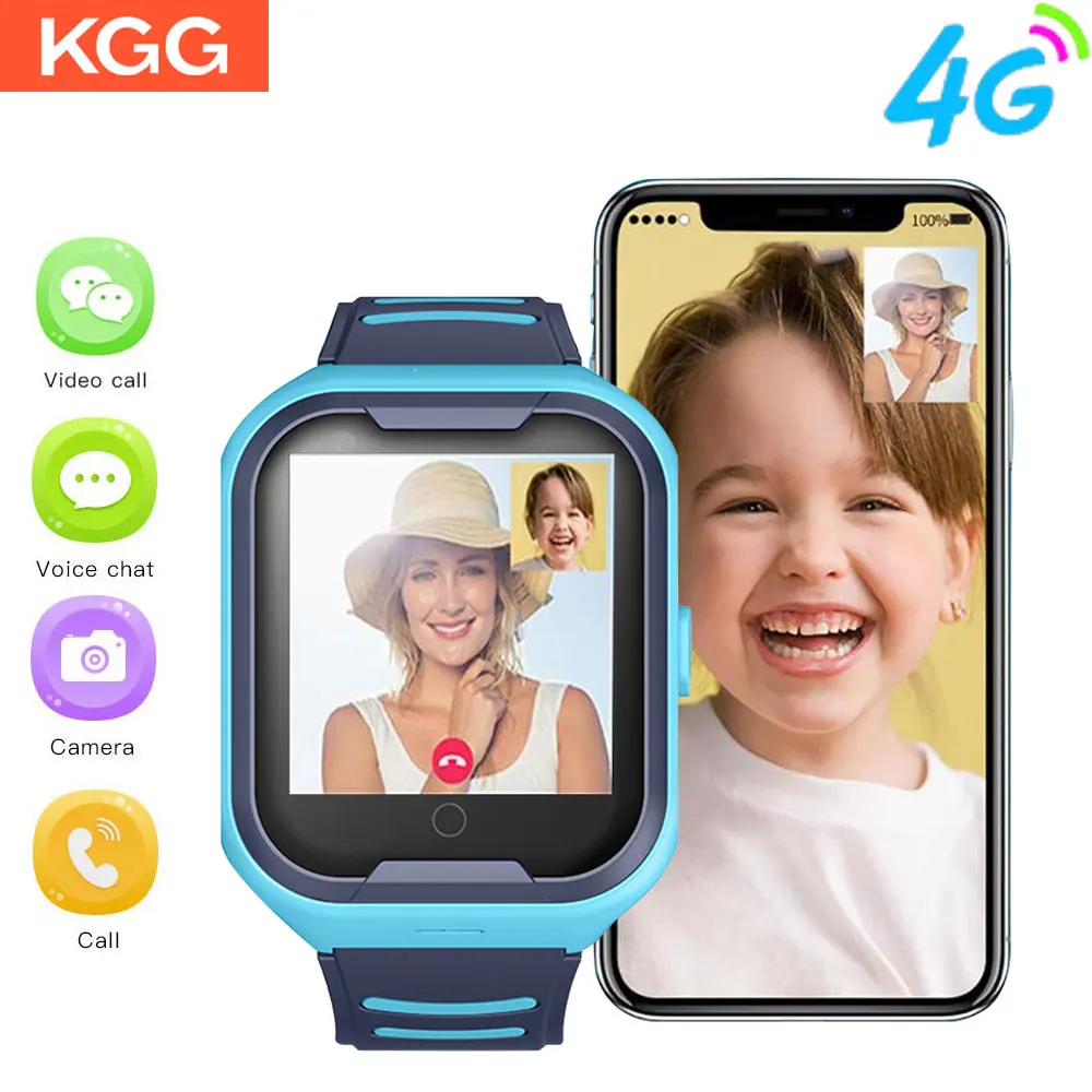  4G Wifi GPS Kids Smart Watch Kids Tracker Child Watch Phone Digital SOS Alarm Clock Camera Phone Wa