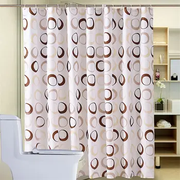 

Modern Circle Pattern Bathroom Shower Curtains Geometric Waterproof Bath Curtains For Bathtub Bathing Cover home decoration