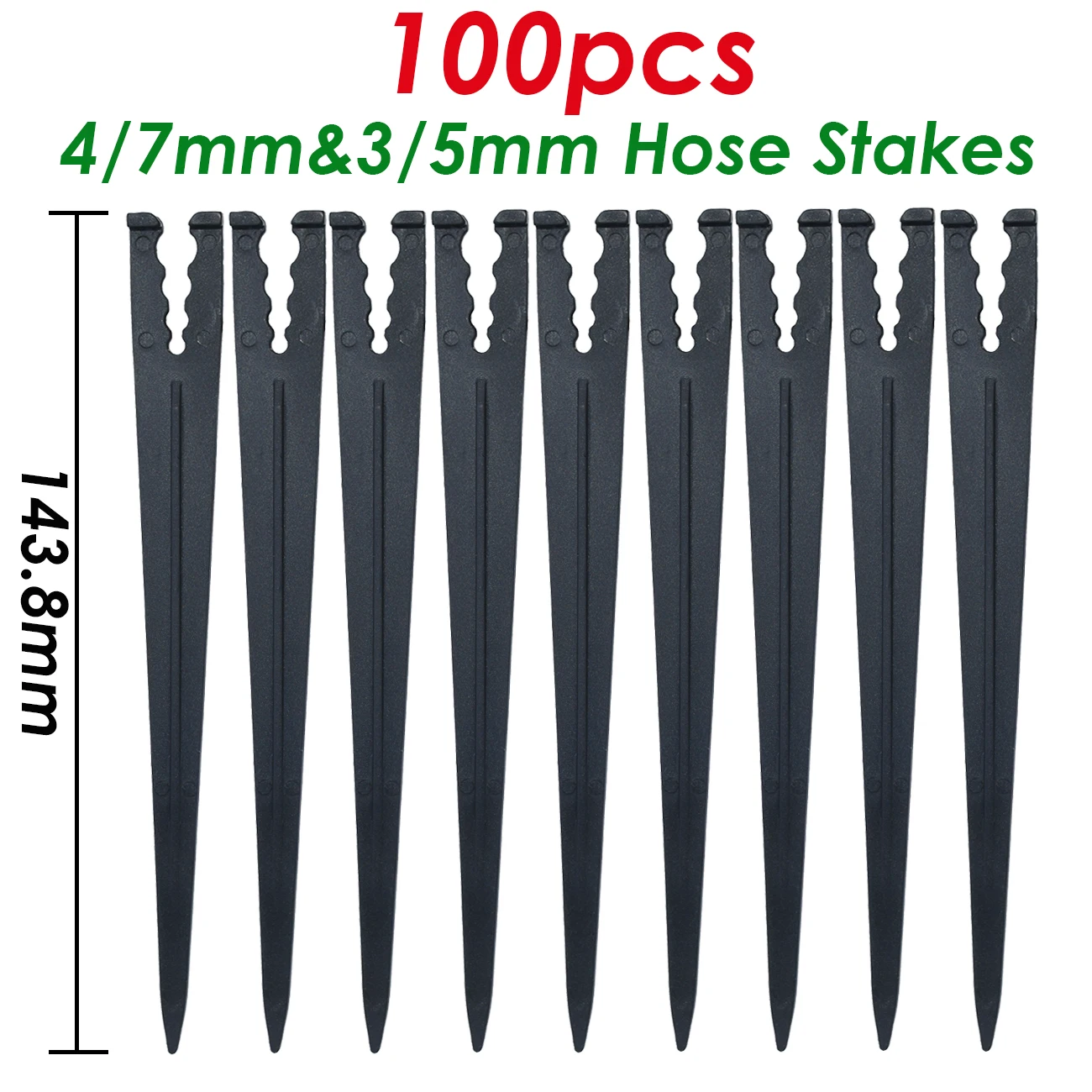 KESLA 1/8''&1/4''&3/8''&1/2'' 16MM Fixed Stakes for 4/7mm 8/11mm PE PVC Hose Tubing Micro Water Drip Irrigation Hold Anchor Hook drip irrigation spike drip irrigation stakes