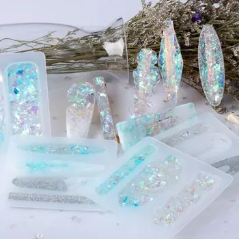 

Crystal Epoxy Resin Mold Hair Clip Barrette Casting Silicone Mould DIY Crafts Jewelry Making Tools