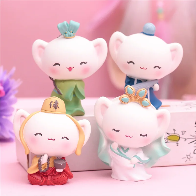 

Kawaii Legend of White Snake Cute Cat Resin Dolls Collection Toy Figure Model Kids Toys Birthday Gift for Girlfriend Ornament