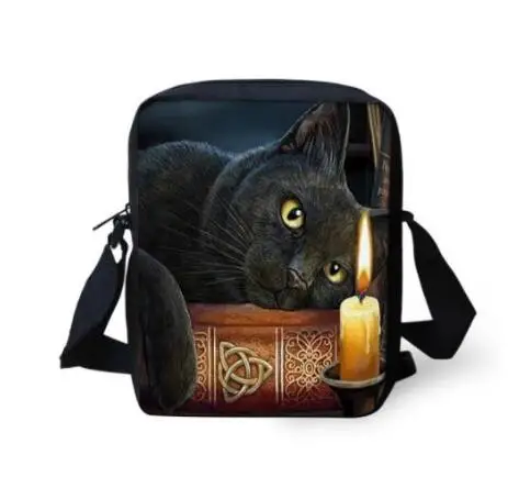 Цвет: желтый 16 inch Gothic Moon Phase Black Cat Print Large Capacity Schoolbag for Teenager Girls 3Pcs/Set School Rucksack Children Backpack - Цвет: Цвет: желтый