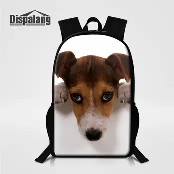 

Jack Russel Dog Printing School Bag For Elementary Student Cute Cat Kids Backpack Animal Bagpacks Children High Quality Rucksack