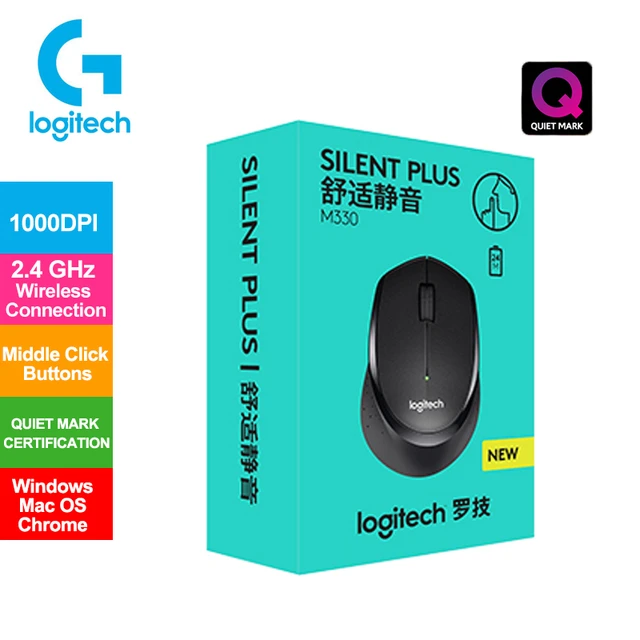 Sæt ud Evaluering accelerator Original Logitech M330 Silent Plus Wireless Mouse With Usb None Receiver  Quiet Mark Certification Mice For Windows 10/8/7 Mac Os - Mouse - AliExpress