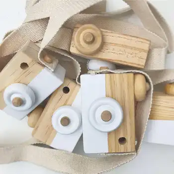 

Cute Nordic Wooden Toys Camera Kids Hanging Camera Photo Prop Decoration Children Montessori Toys Baby Birthday Christmas Gifts