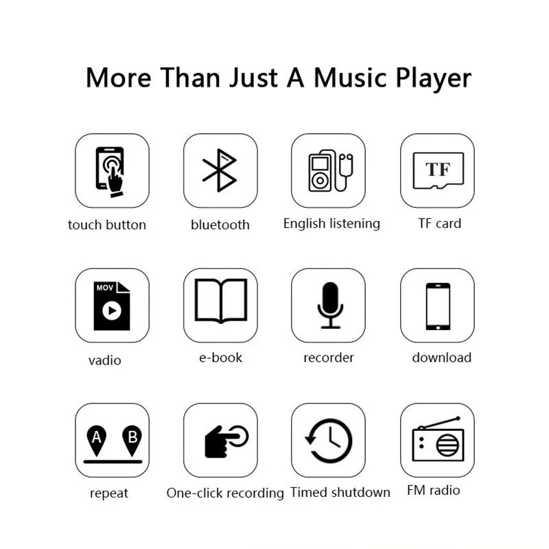 R320 супер мини MP3 музыкальный плеер Bluetooth 4,2 портативный музыкальный Видеоплеер поддержка диктофона электронная книга чтение fm-радио