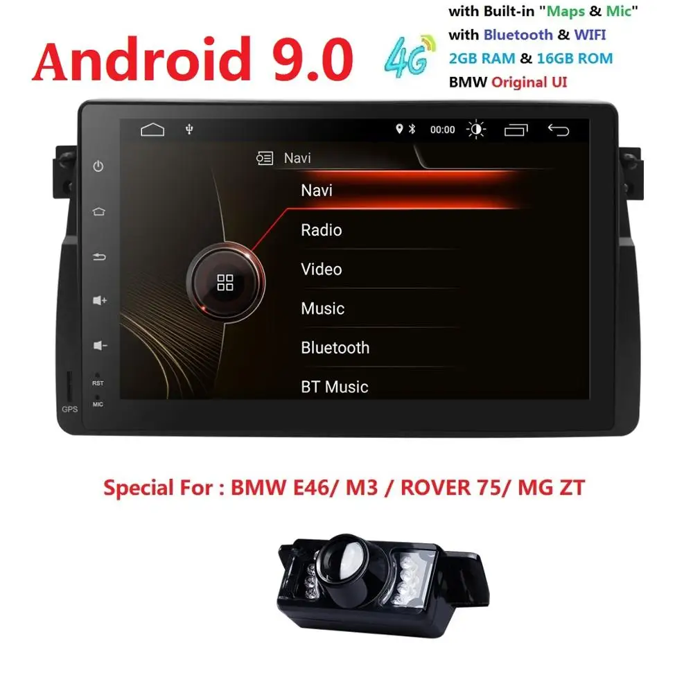 Best Car 1 din radio android 9.0 GPS Navi for BMW E46 M3 318i 325 320i autoradio navigation head unit multimedia video stereo 4/8Core 3