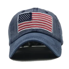 Спортивная Кепка, Ретро стиль, с вышивкой американского флага, хлопковая шапка, головной убор для спорта на открытом воздухе, бейсбольная кепка для бега