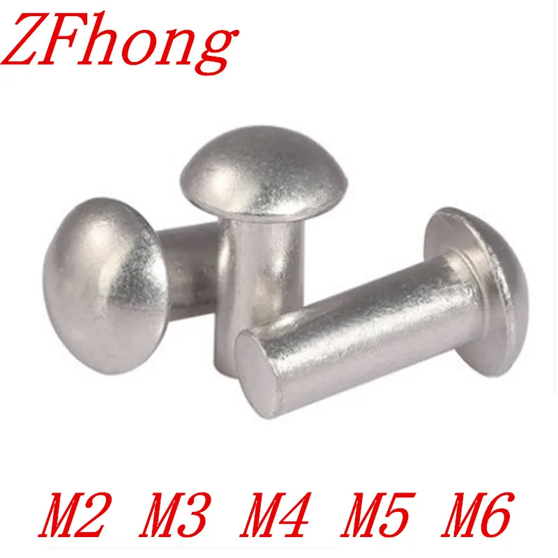 20/50/100Pcs M2-M6 GB867 Aluminum Solid Round Head Rivet