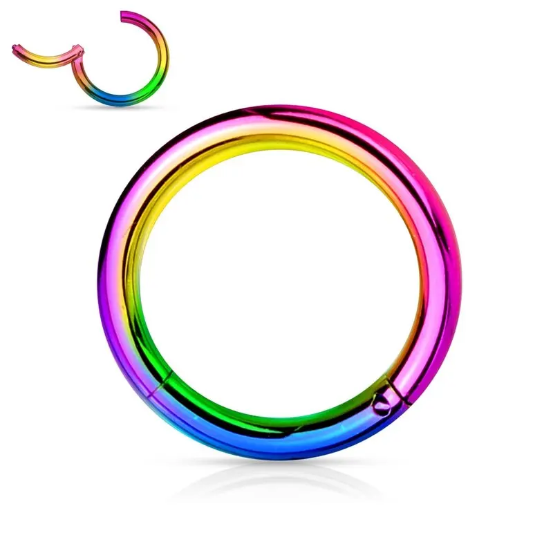 Surgical Steel Septum Piercing Clicker Jewelry 16G Nose Hoop Piercing Lot Labret Cartilage Helix Hoop Segment Ring 1PCS