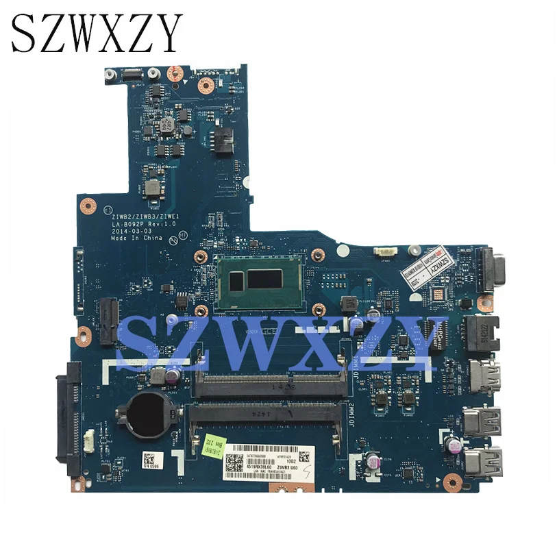 SZWXZY б/у для B50-70 материнская плата портативного компьютера с SR1DV 2957U Процессор FRU
