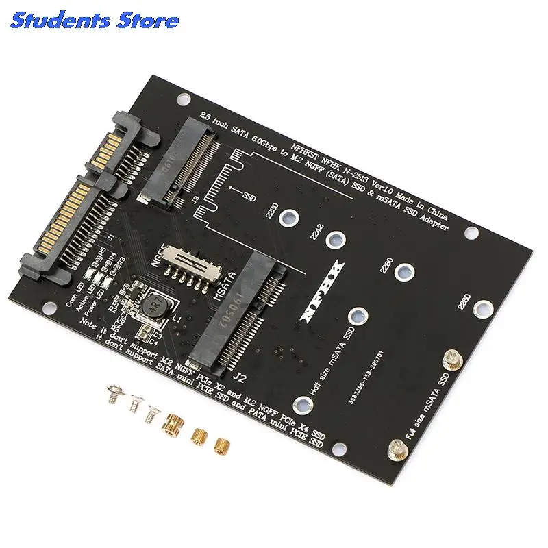 M.2 NGFF MSATA SSD-SATA 3.0 어댑터 2 in 1 변환기 카드 (PC 노트북 용)