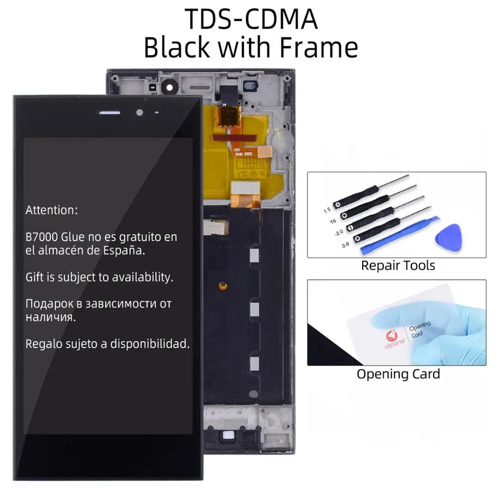 TDS-CDMA WCDMA Дисплей для XIAOMI Mi3 в сборе с тачскрином на рамке 5.0'' черный - Цвет: TDSCDMA with Frame