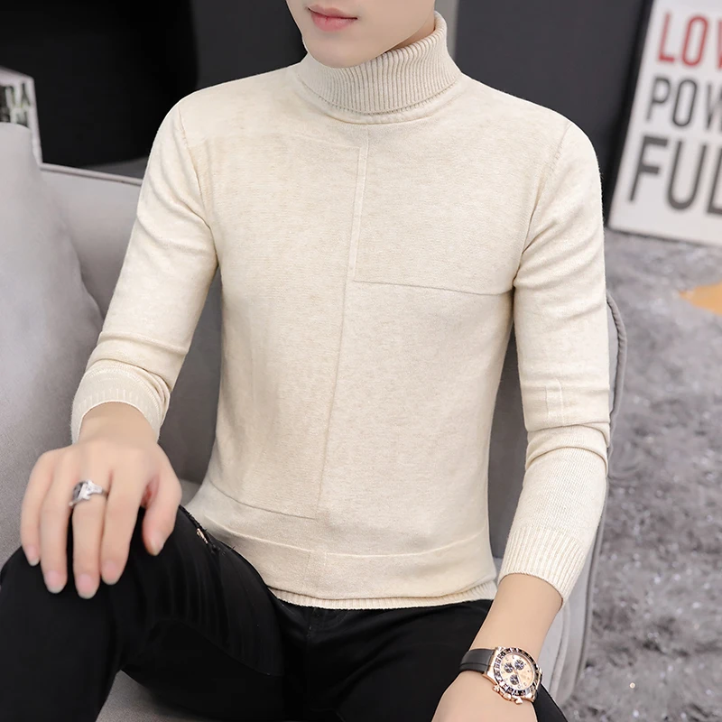Autumn and Winter Style Positive and Negative Sweater Knitwear High Neck Sweater