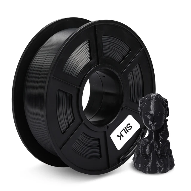PETG 1.75 mm Filament PETG PLA PLUS SILK ABS 3D Printer Filament 3D Printing Materials Good Toughness PLAplusSILK Black