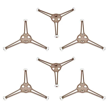 

6 Pieces Microwave Turntable Ring Triple Arm Glass Play Tray Support Roller Guide Stand Holder