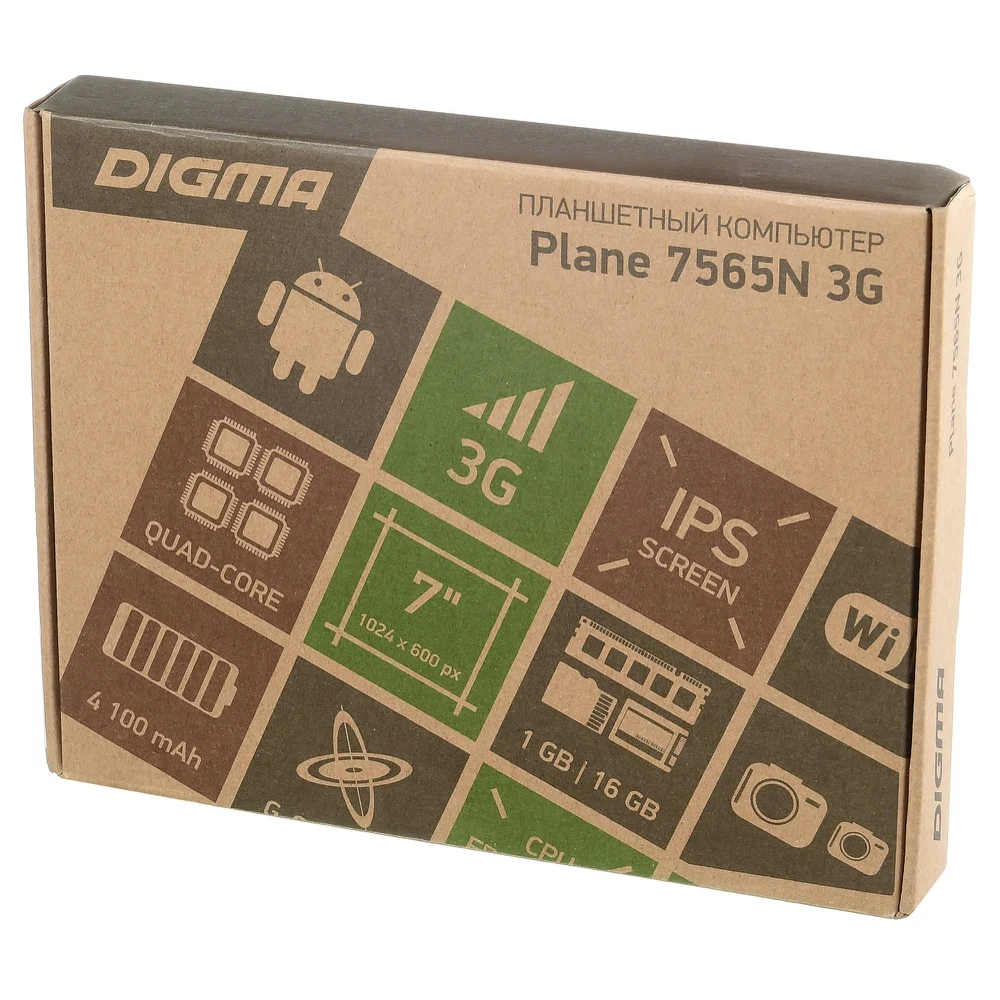 Планшет DIGMA Plane 7565n 3G Kids theme 1(bears). 1GB. 16GB разноцветный