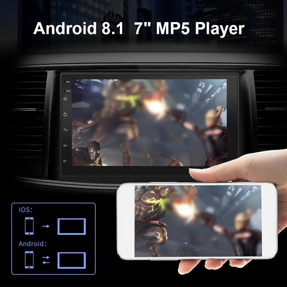 Автомобильное радио 7 дюймов 2 Din Bluetooth HD 1024x600 Mp5 плеер универсальный автомобильный