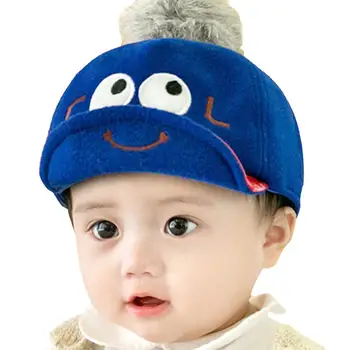 

Newborn Baby Boy Girl Woolen Warm Cap Snapback Casquette Peaked Hat with Pompom